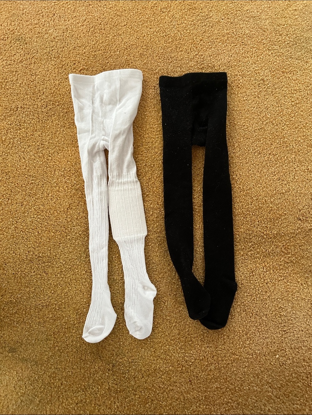 Kids Ribbed Tights Pack - Black & White
